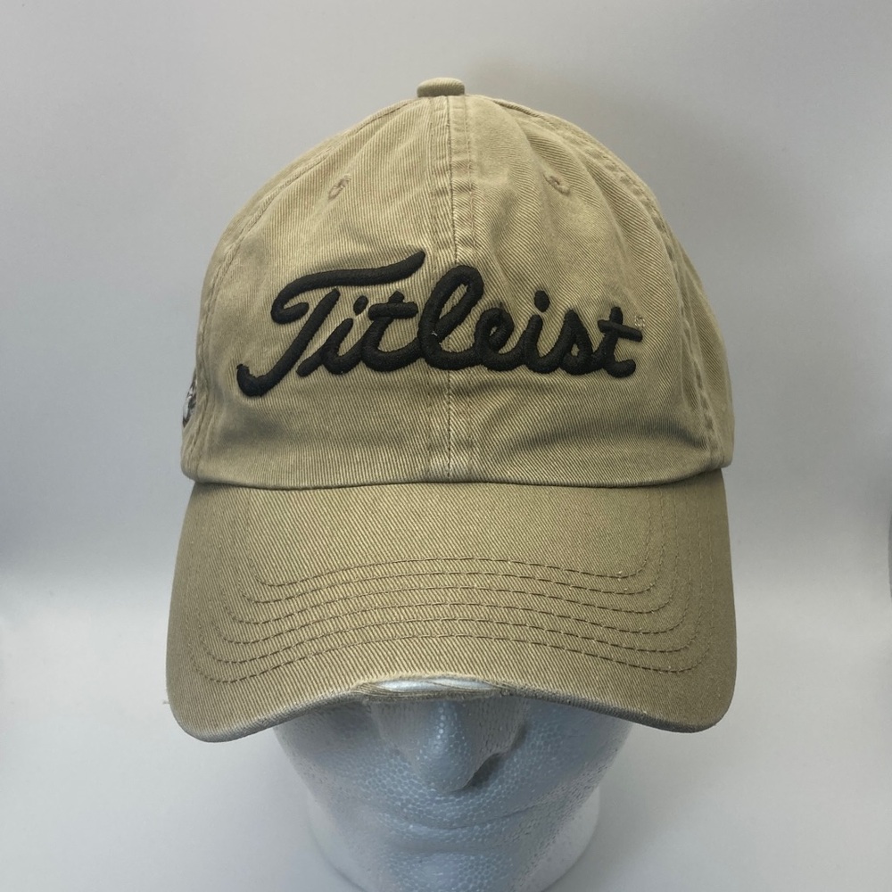 Titleist golf hat featuring an embroidered Mickey Mouse golfing graphic